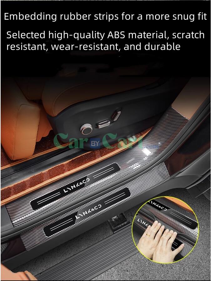 2025 LYNK&CO 900 ABS carbon fiber patterned threshold strip -8 pieces