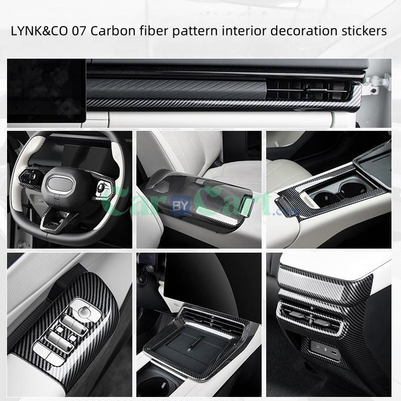2024 LYNK&CO 07 Carbon fiber pattern interior decoration stickers